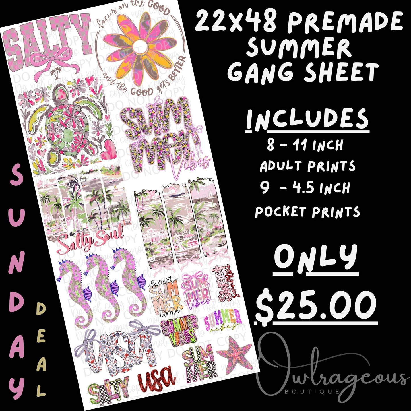 SUMMER PREMADE GANG - 22X48