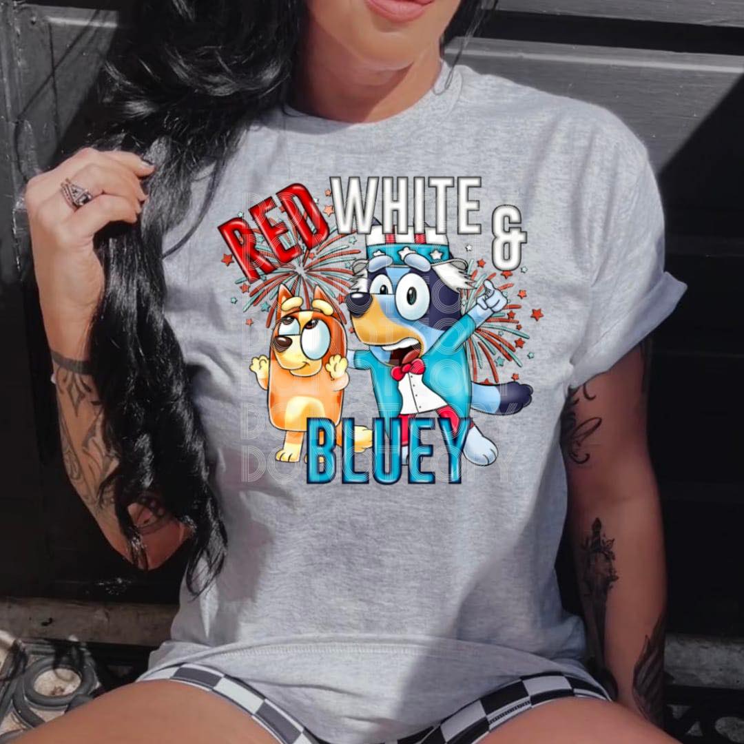 RED WHITE AND BLUE -DTF TRANSFER