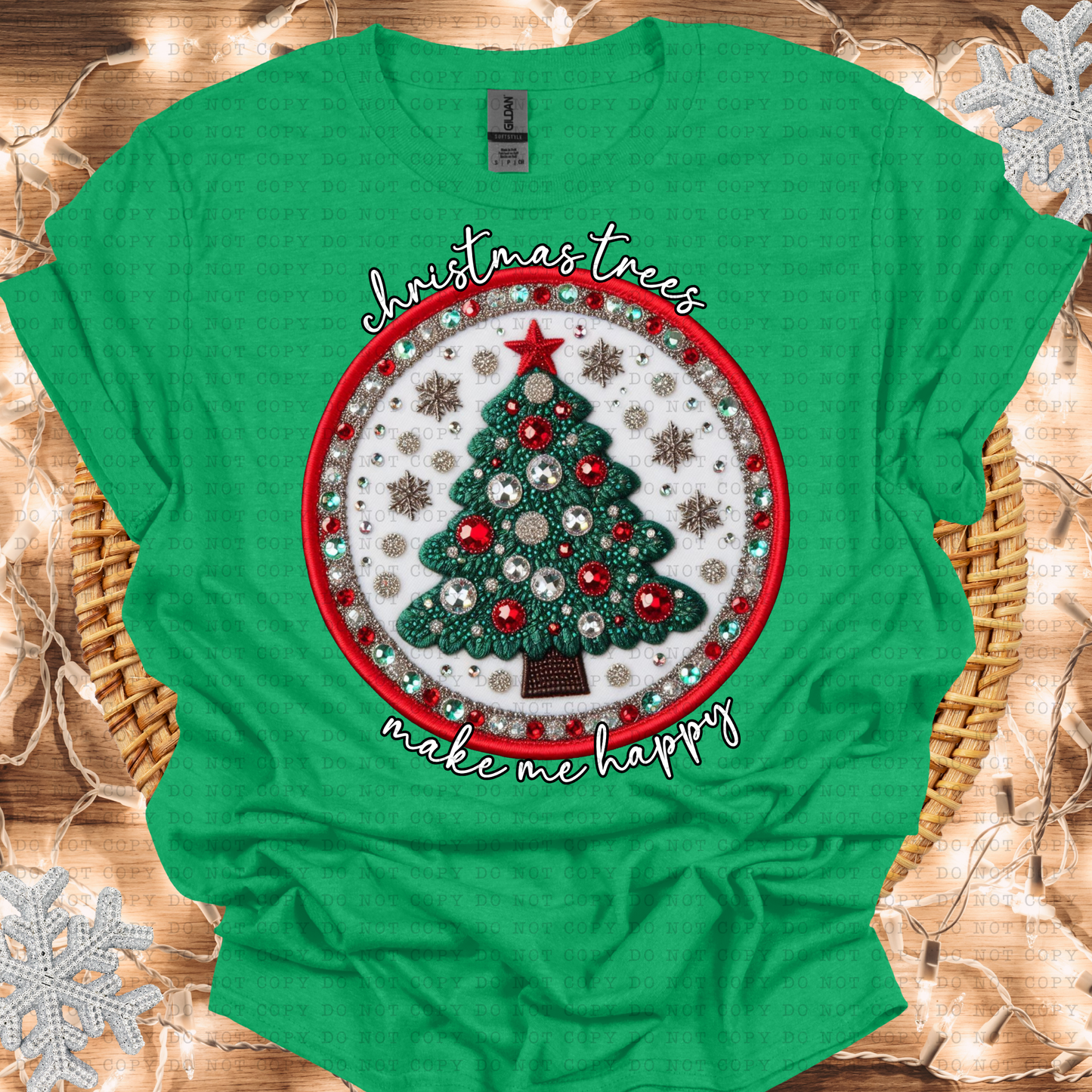 Christmas Trees Make Me Happy | DTF TRANSFER |