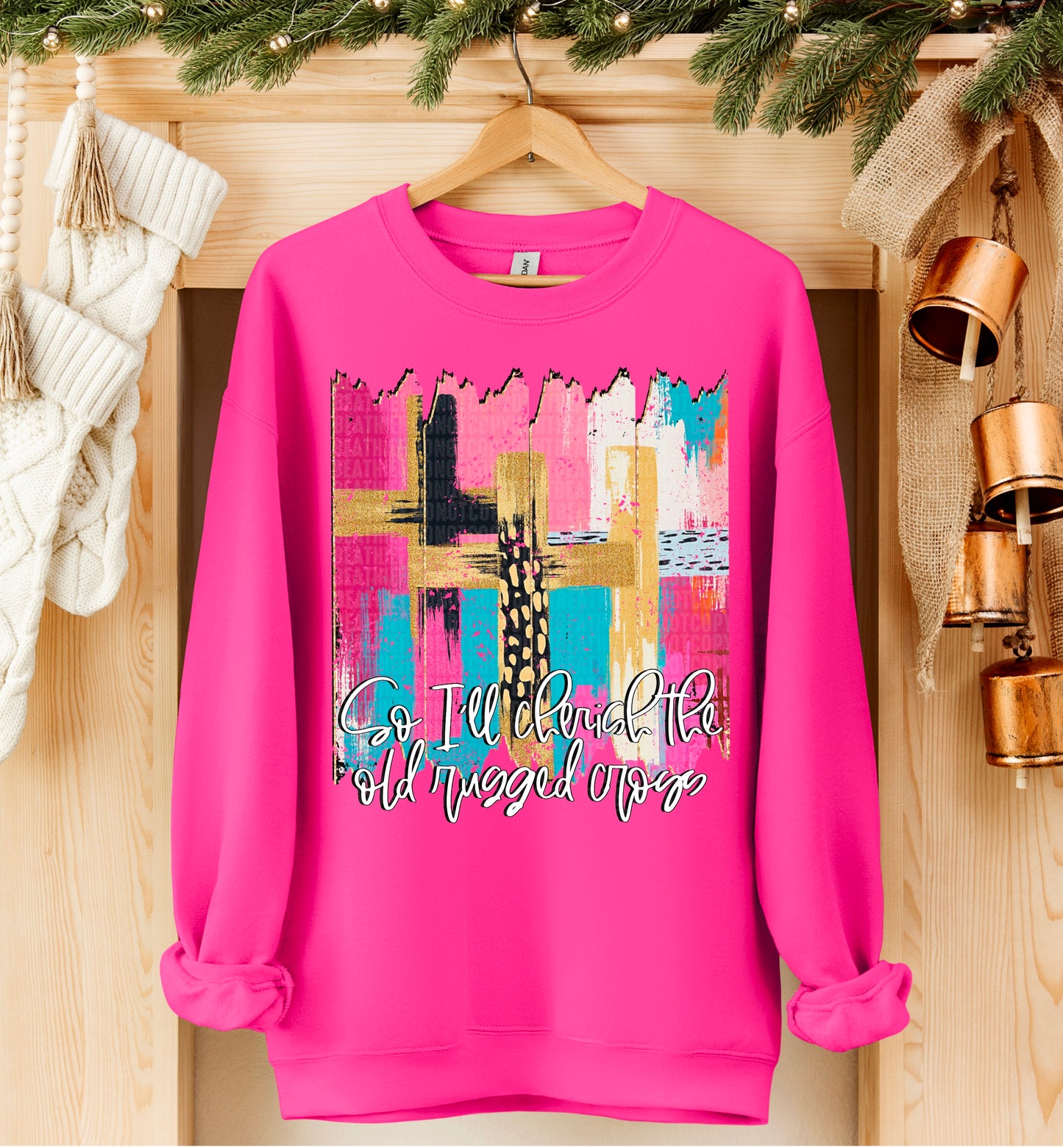 Cherish The Old Rugged Cross | DTF TRANSFER { sdd }