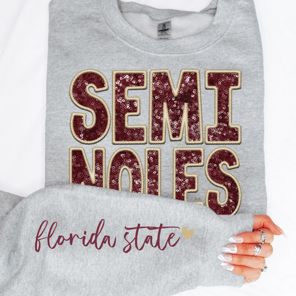 Seminoles Sequin DTF Transfer