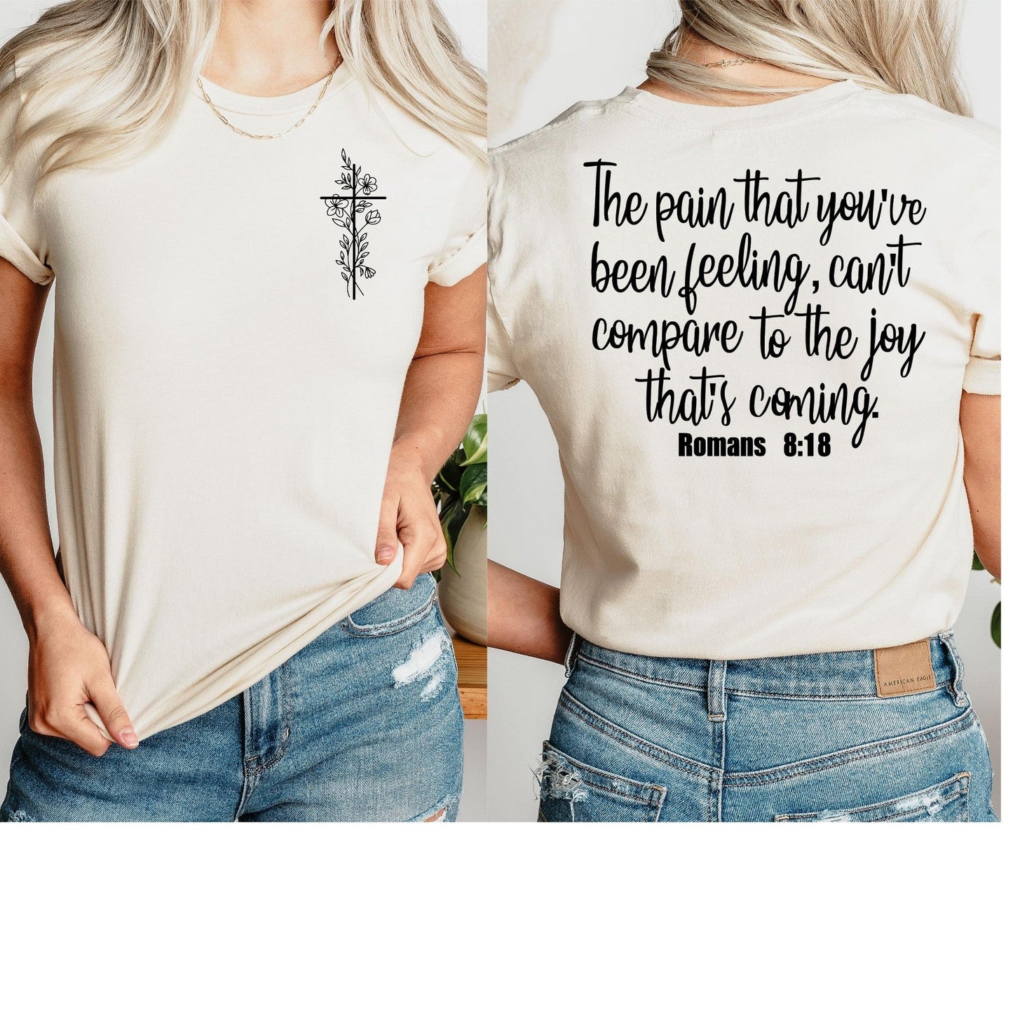 The Floral Cross Design ONLY -DTF TRANSFER