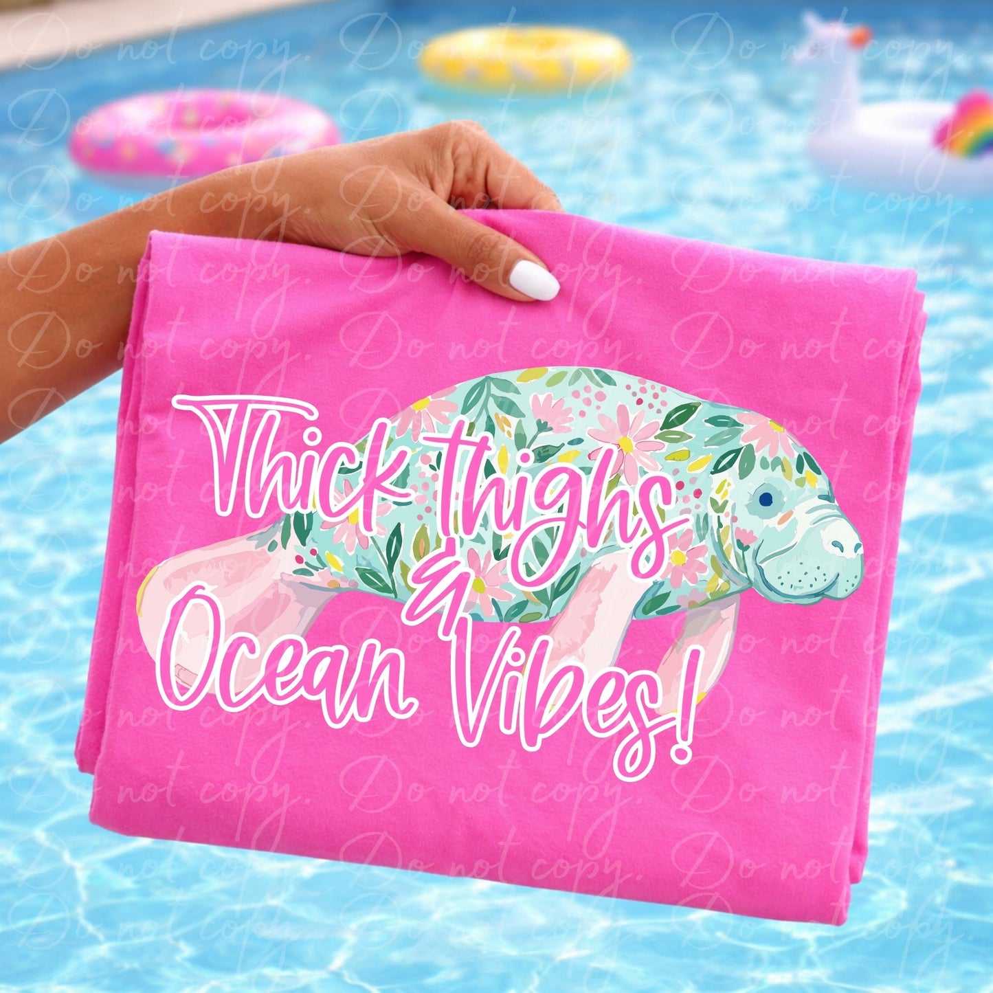THICK THIGHS OCEAN VIBES | DTF TRANSFER