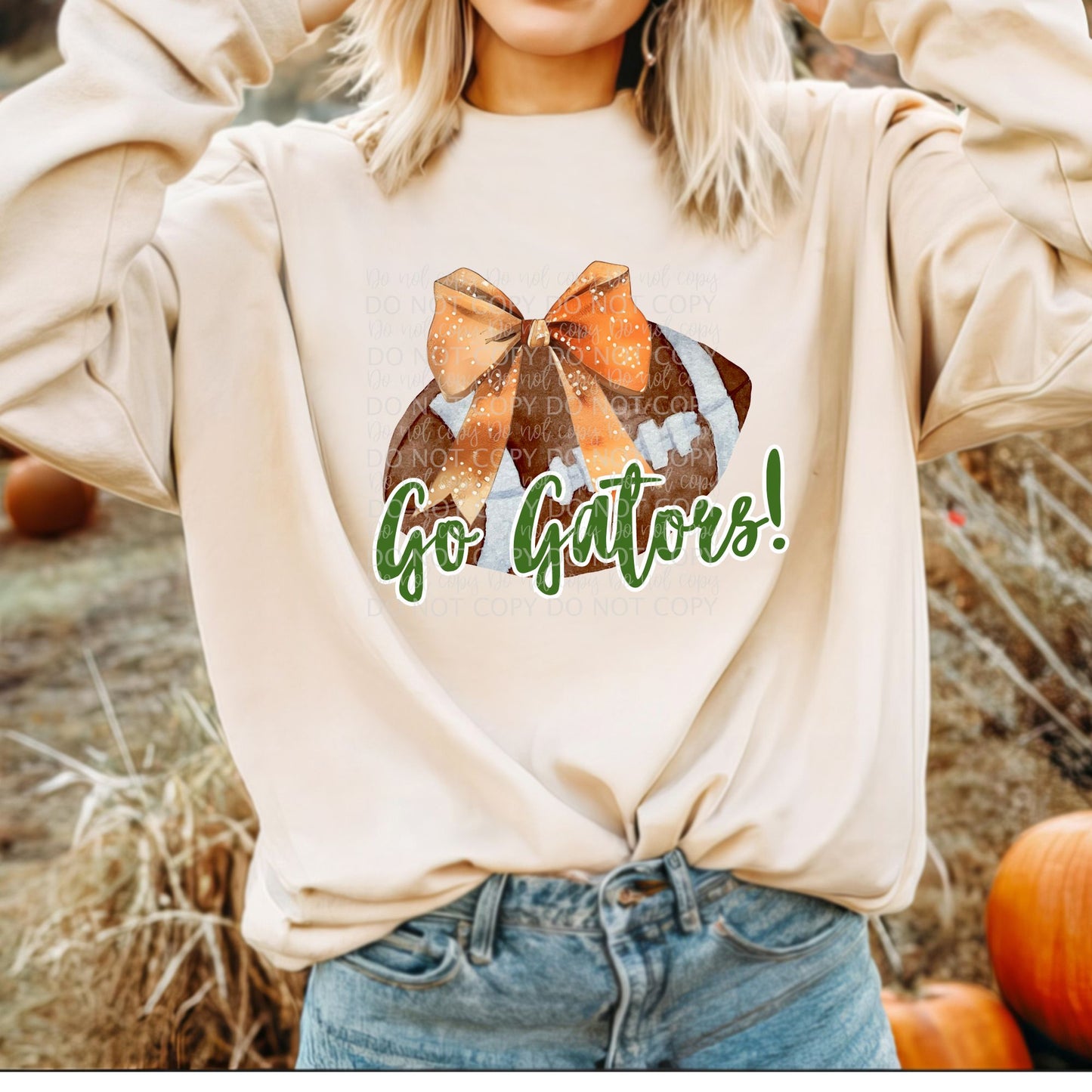 Go Gators - Football Bow - DTF TRANSFER