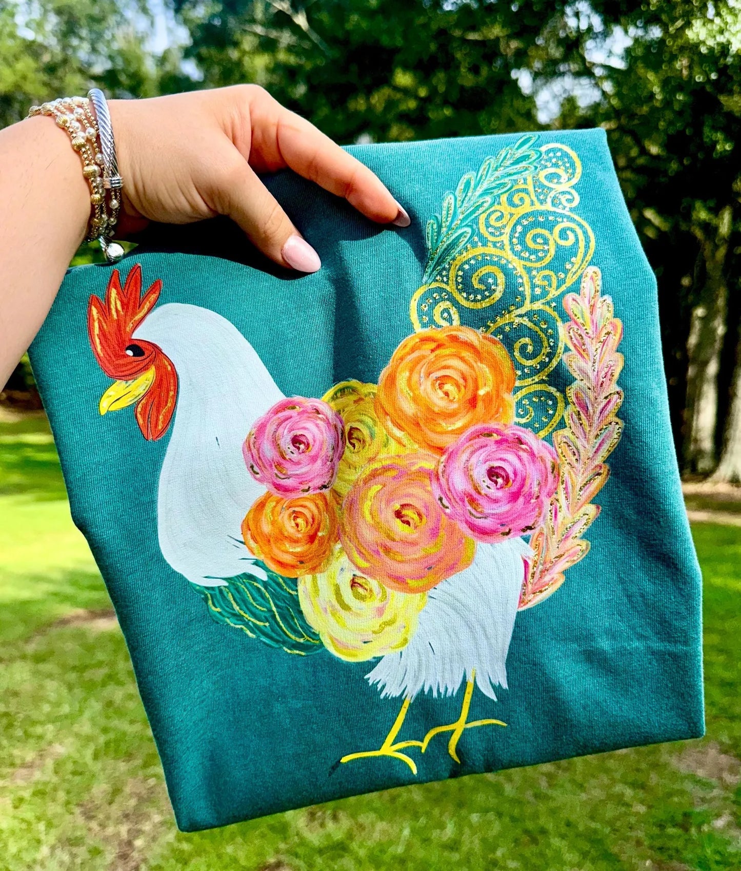 FLORAL CHICKEN | DTF TRANSFER