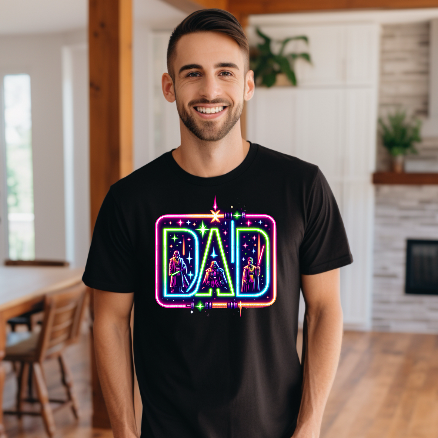 Neon Dad DTF Transfer