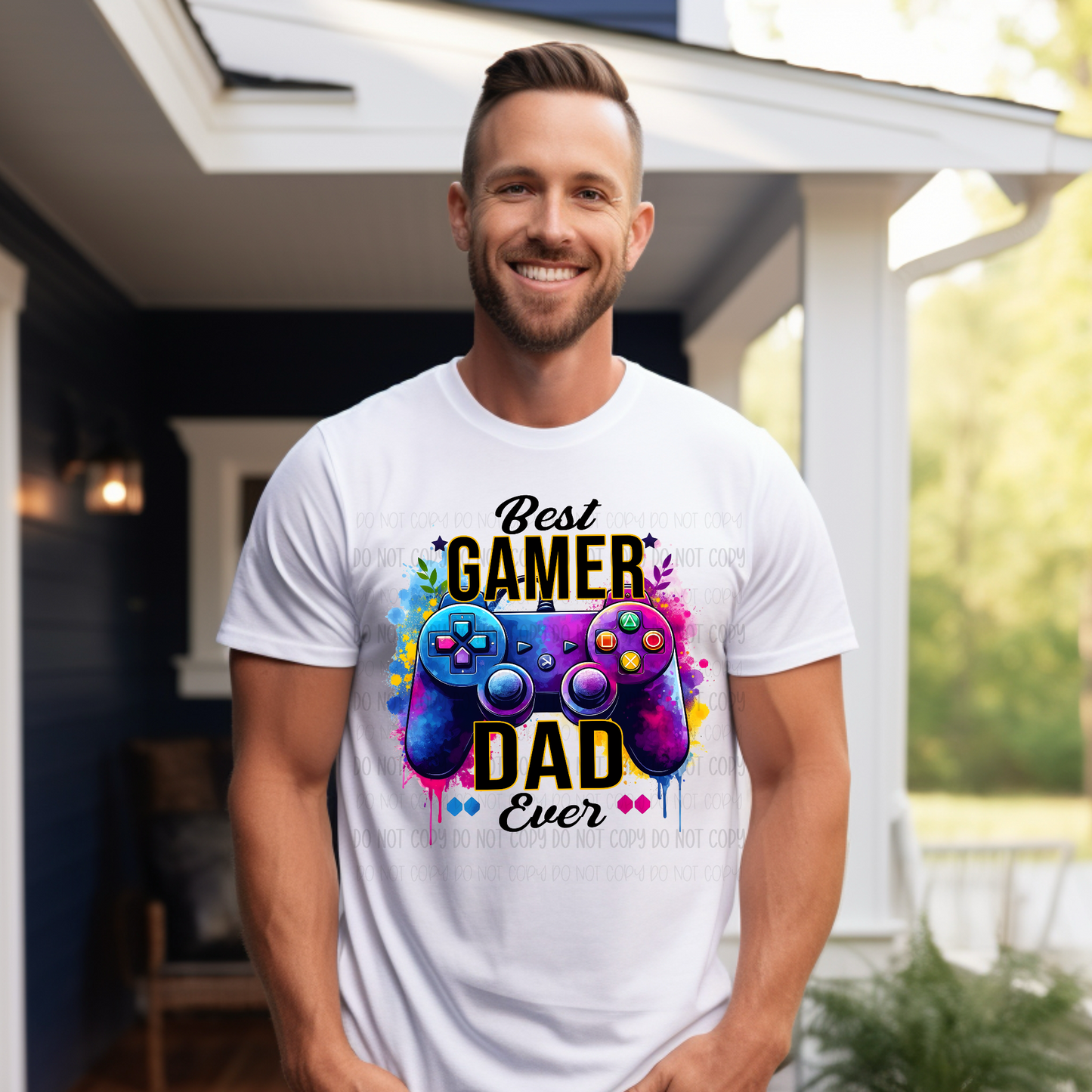 Best Gamer Dad DTF Transfer