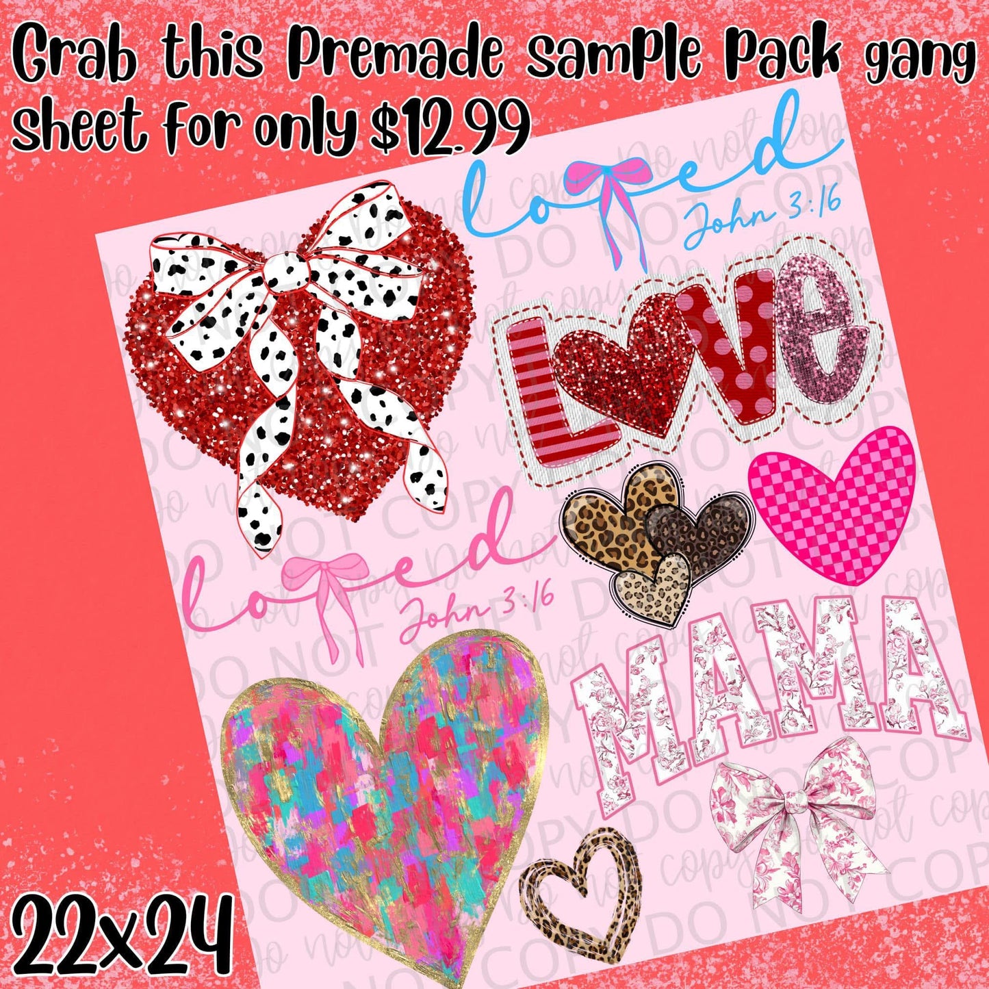 Valentines - PREMADE GANG 22X24