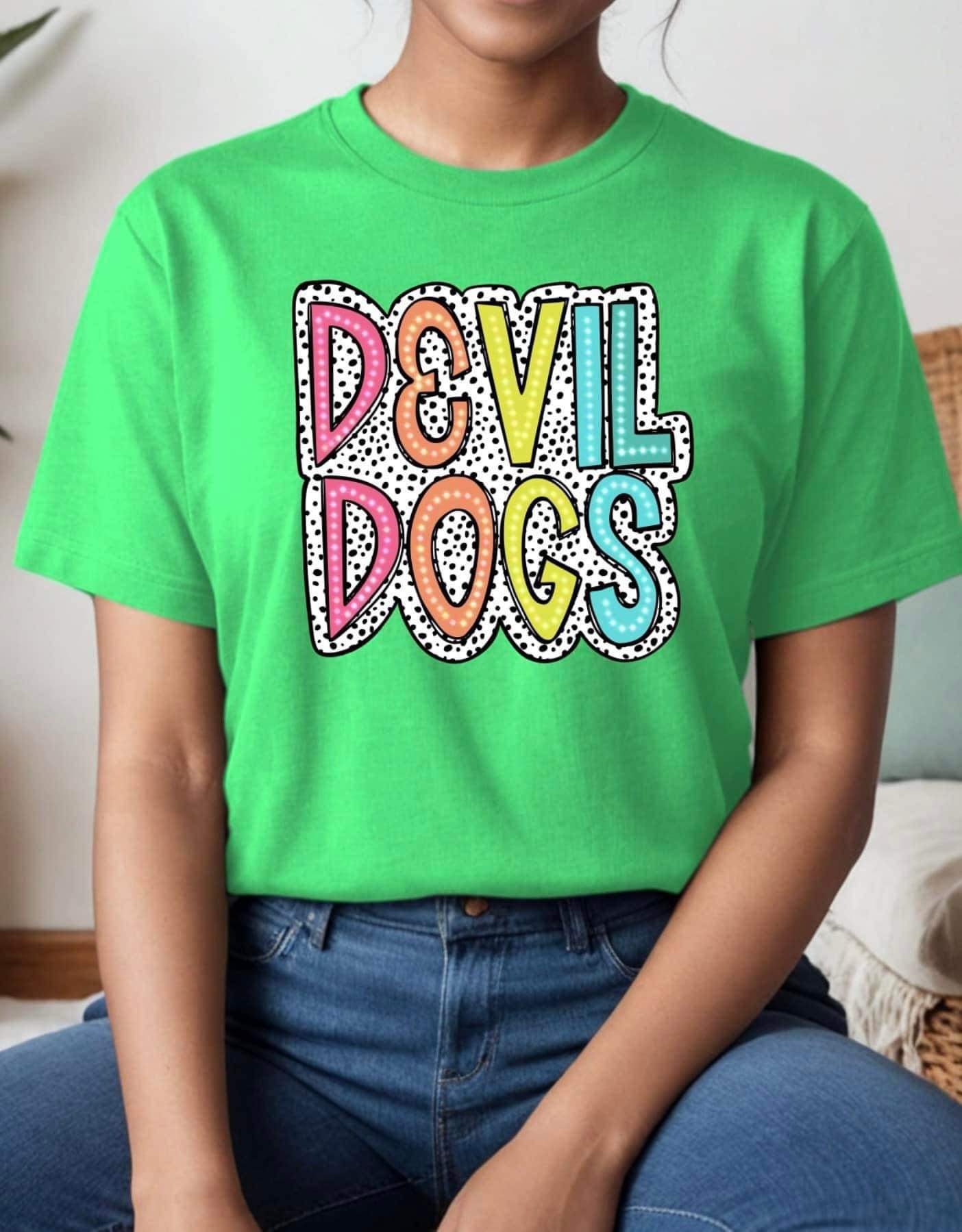 Devil Dogs ( multi color Dalmatian dot )