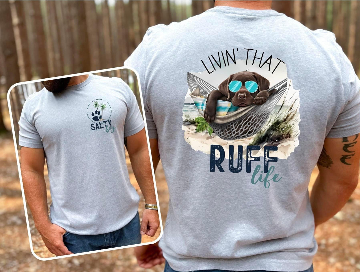 SALTY BOY RUFF LIFE FRONT/BACK-DTF TRANSFER