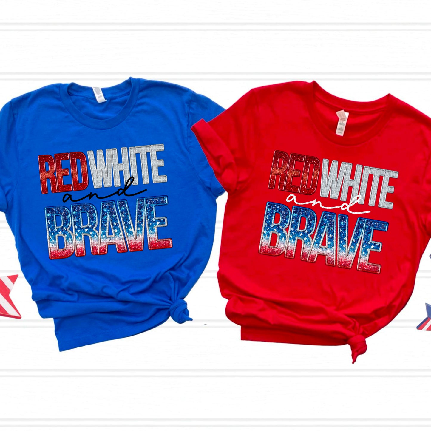 Red White & Brave DTF Transfer