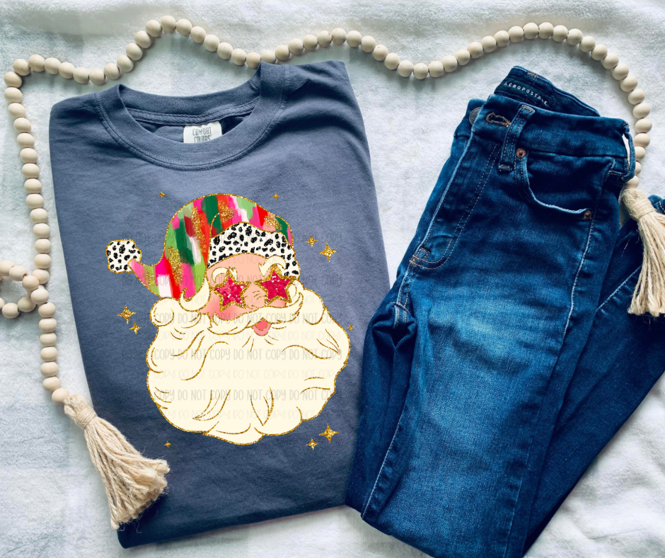 COLORFUL SANTA / RED GREEN | DTF TRANSFER |