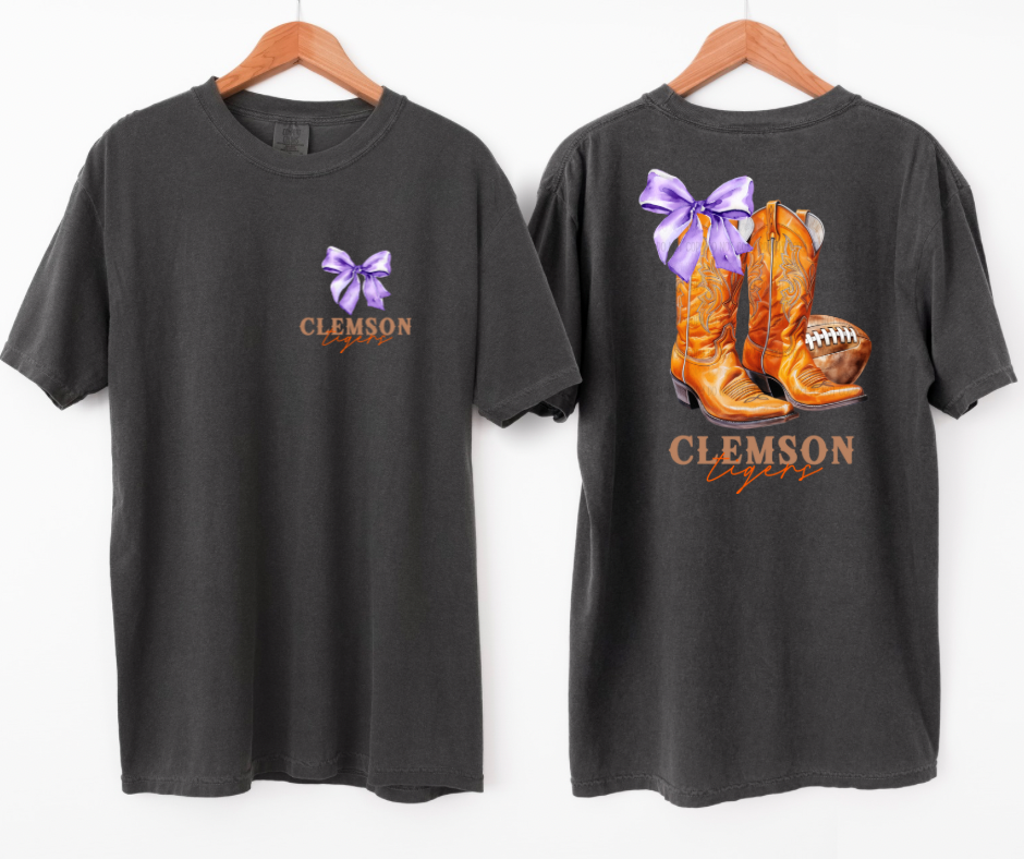 CLEMSON TIGERS | FRONT & BACK PRINT | DTF TRANSFER