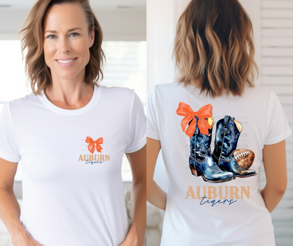 AUBURN TIGERS | FRONT & BACK PRINT | DTF TRANSFER