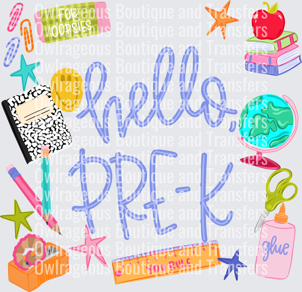 HELLO PREK PURPLE