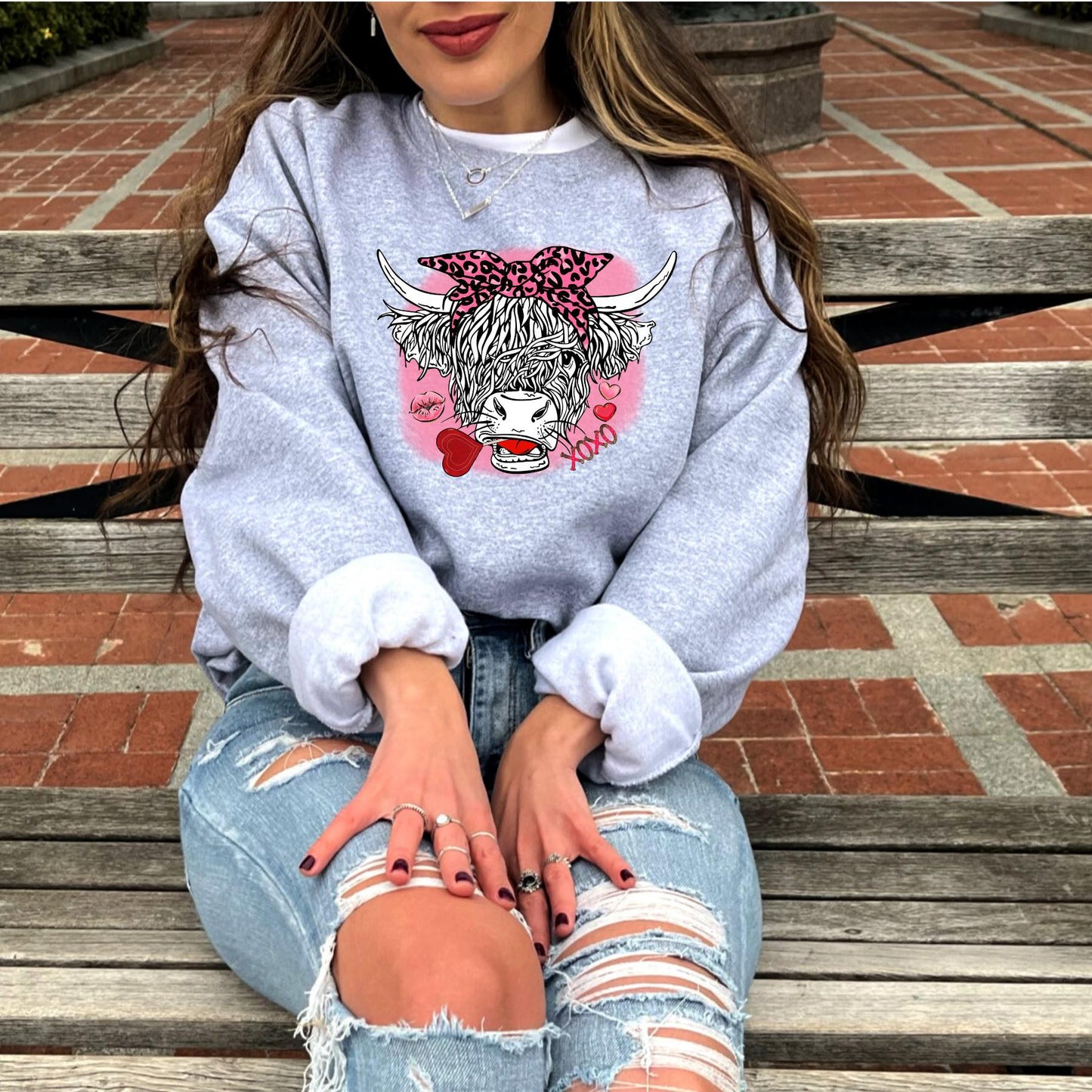 Valentines Cow Tee