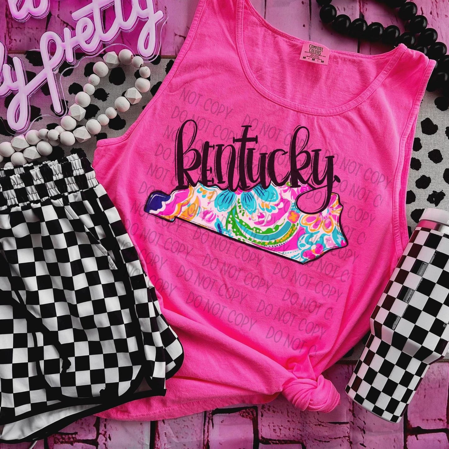 Lily Floral pattern State DTF Transfer