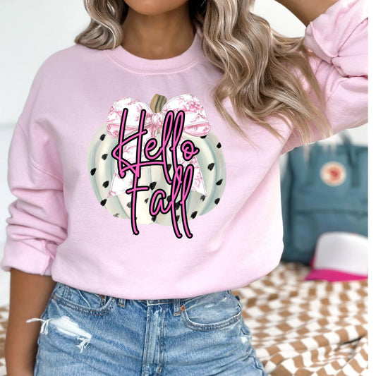 Hello Fall Spotted Pumpkin - dtf transfer