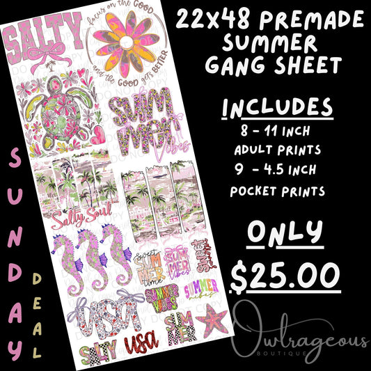 SUMMER PREMADE GANG - 22X48