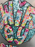 WIFEY Faux glitter floral -Exclusive -DTF TRANSFER