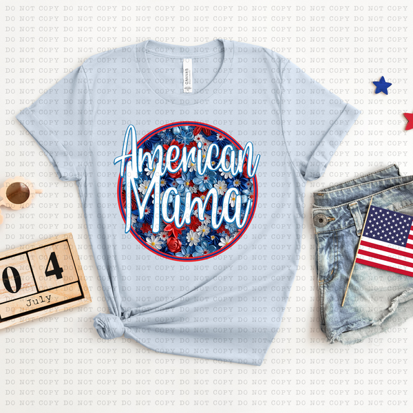 AMERICAN MAMA FLORAL PNG DIGITAL DOWNLOAD