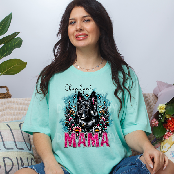 SHEPARD(BLACK) MAMA SPRING DOGS-DTF TRANSFER