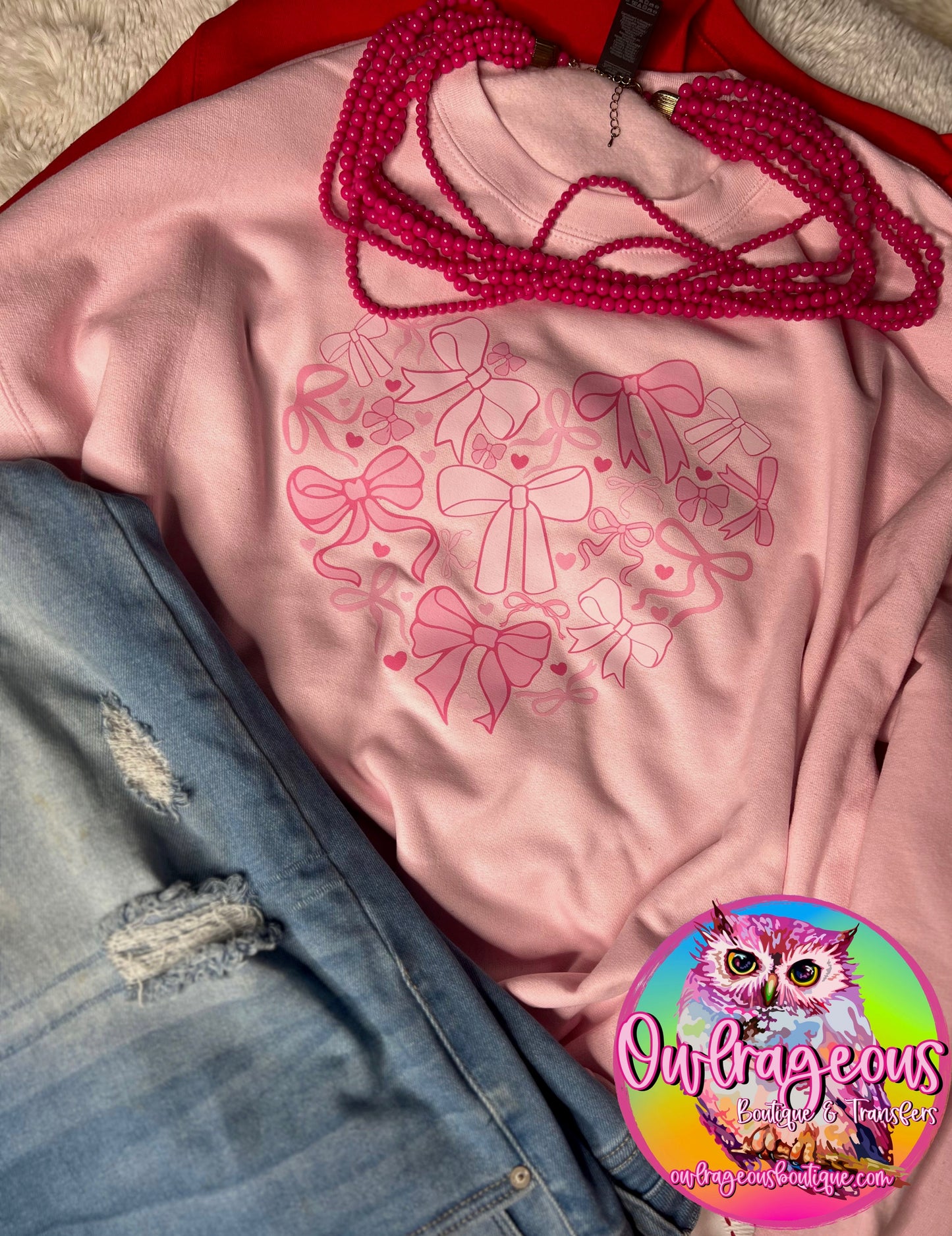 BOW HEART | COMPLETED SWEATSHIRT