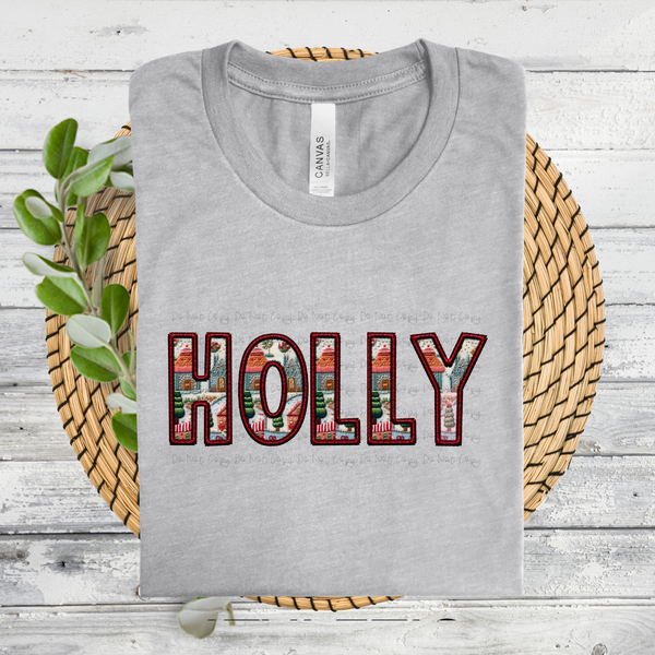 Custom Gingerbread Faux Embroidery DTF Transfer
