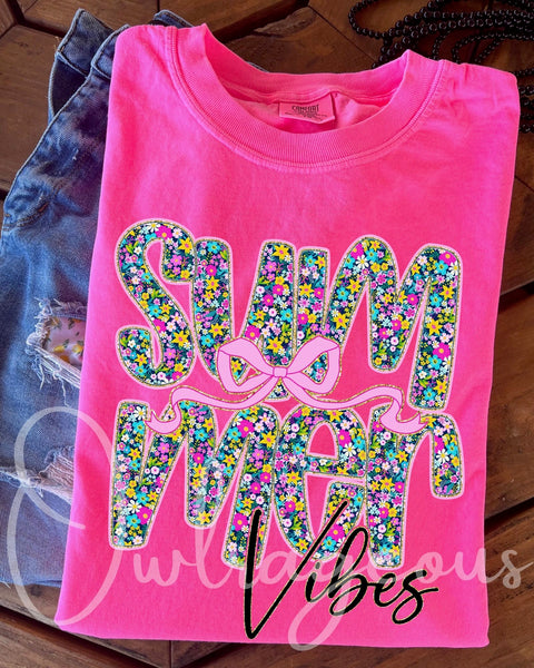 SUMMER VIBES ( BLACK )   | DTF TRANSFER