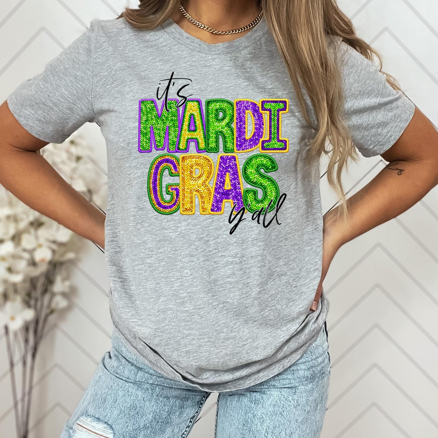 It's Mardi Gras Yall  -  DTF Transfer