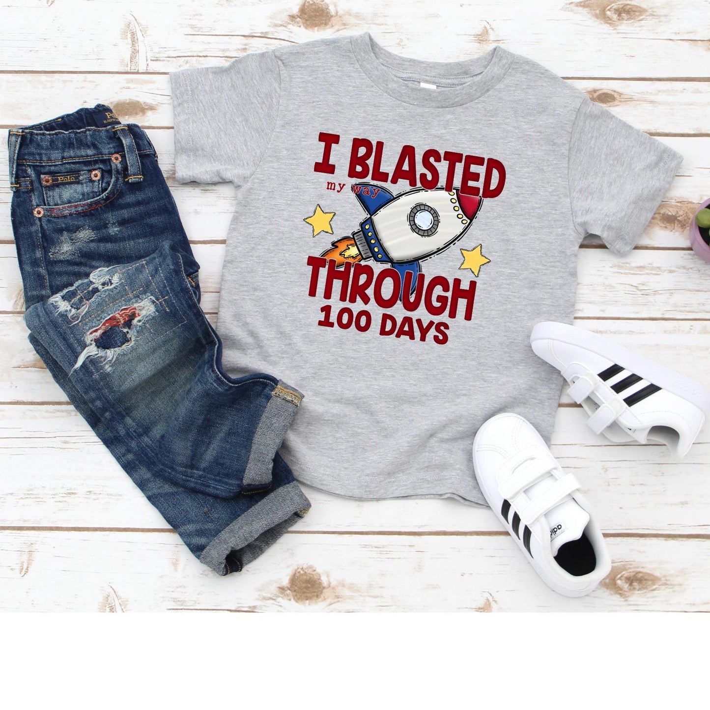 Blasted Through 100 Days -  DTF Transfer