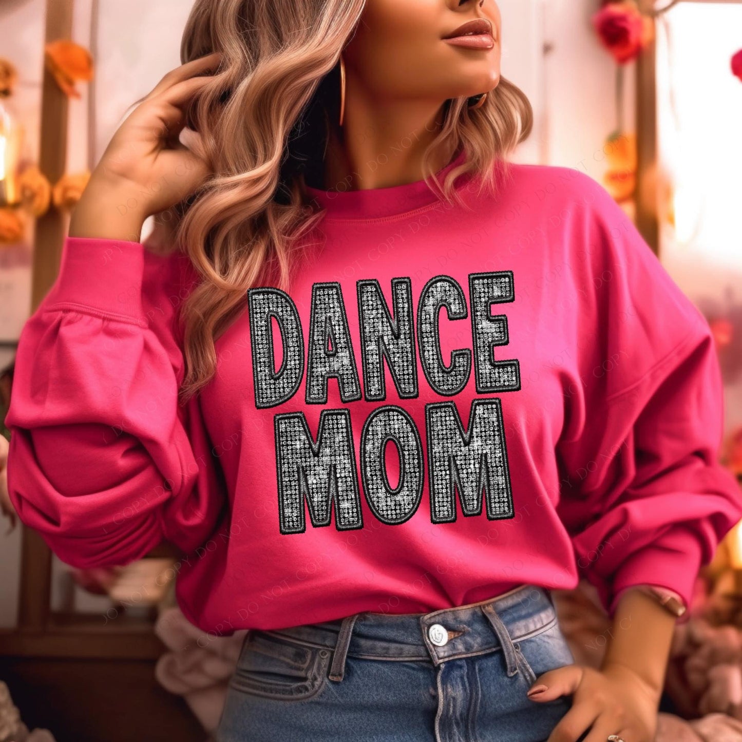 Sports Sparkle Faux Embroidery -  DTF Transfer