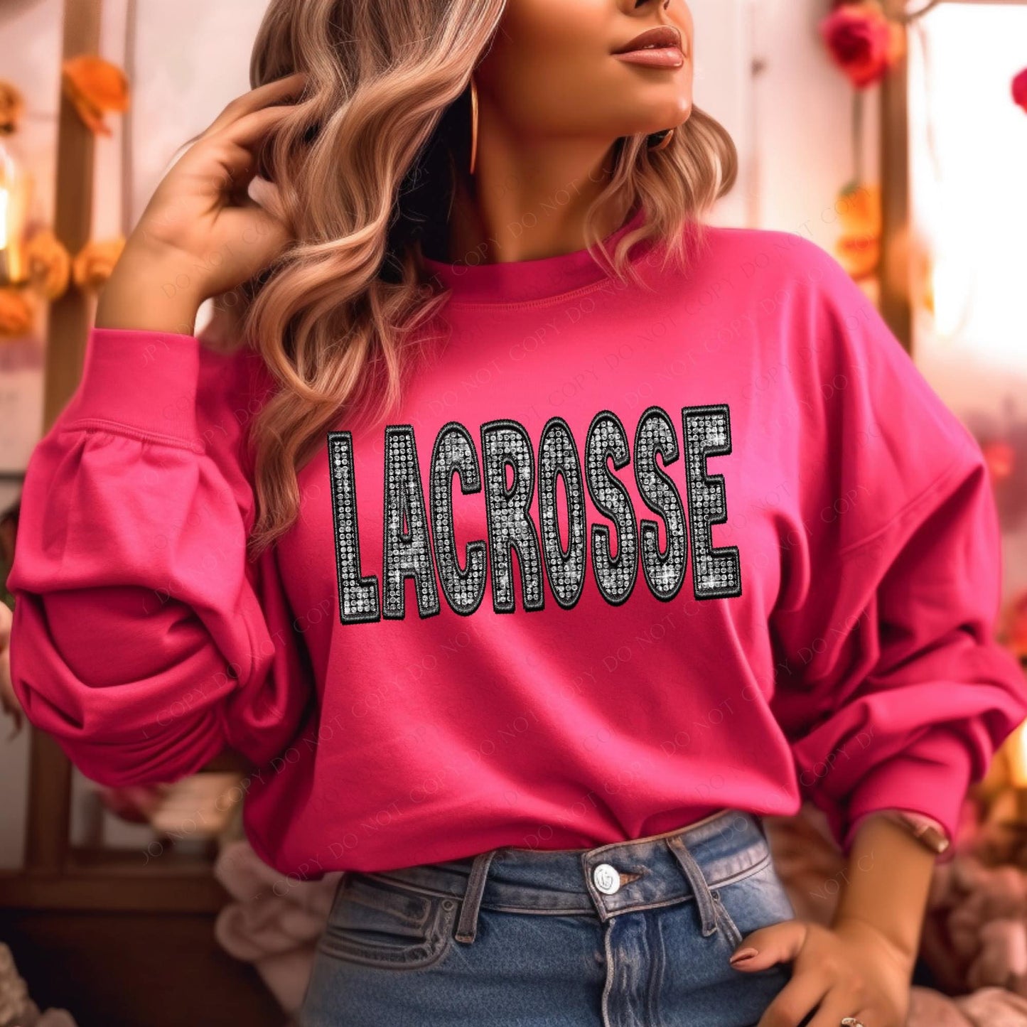 Sports Sparkle Faux Embroidery -  DTF Transfer