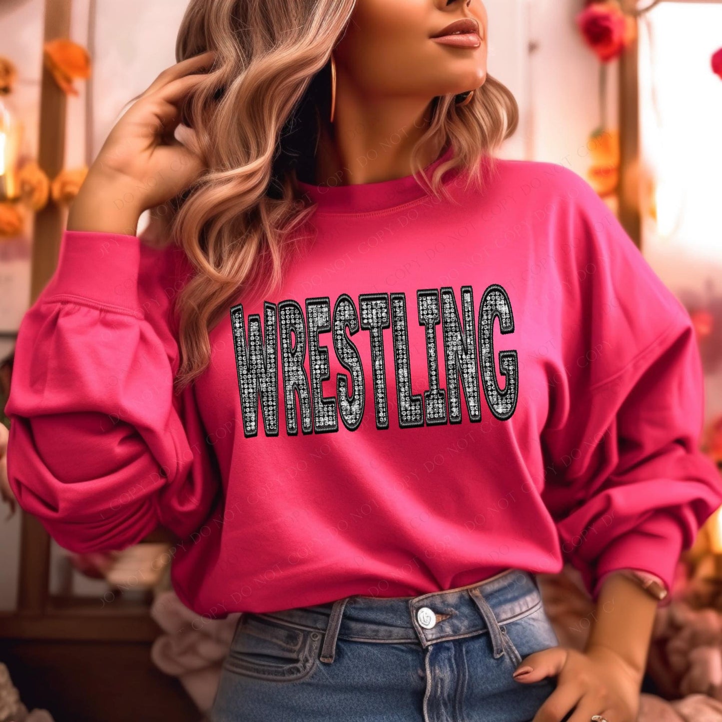 Sports Sparkle Faux Embroidery -  DTF Transfer