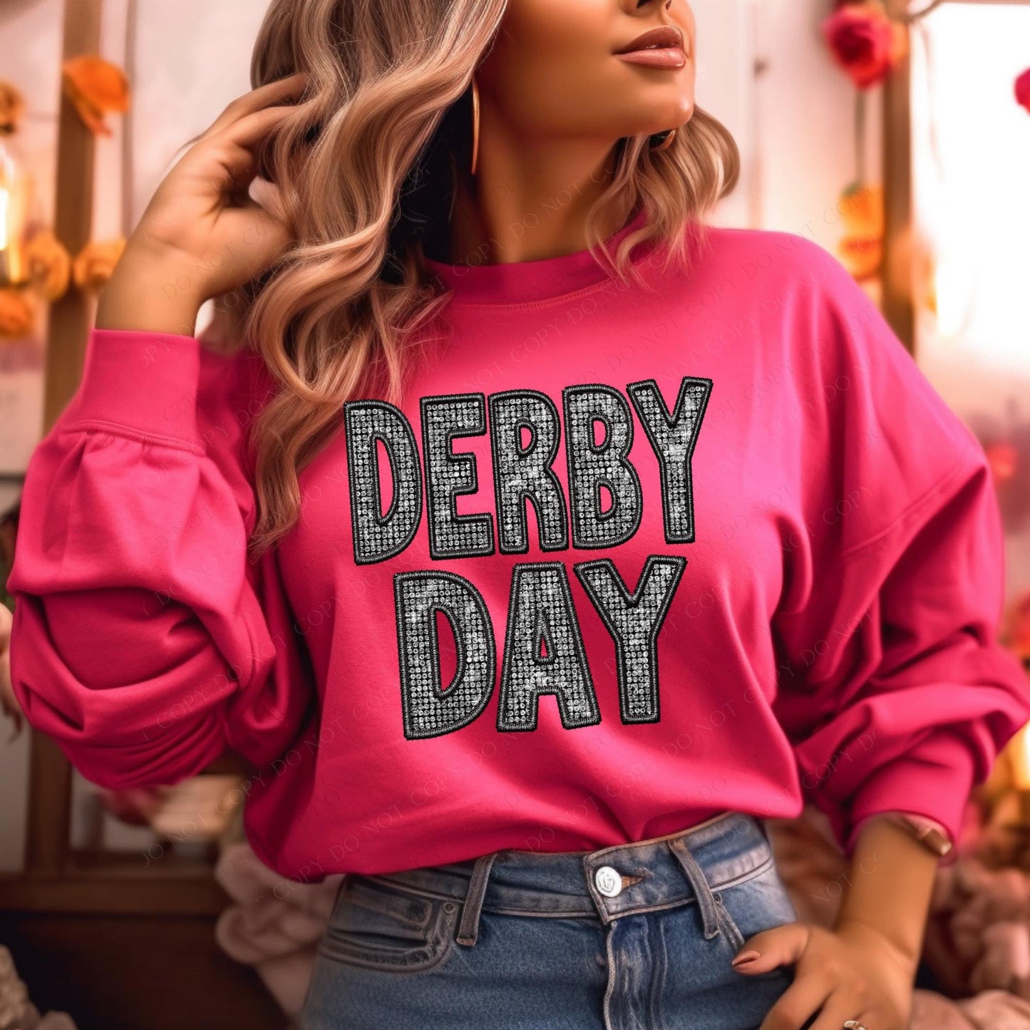 Sports Sparkle Faux Embroidery -  DTF Transfer