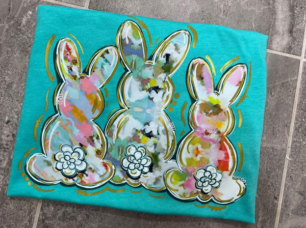 SPRING BUNNY TRIO COMPLETED TEE - Wholesale