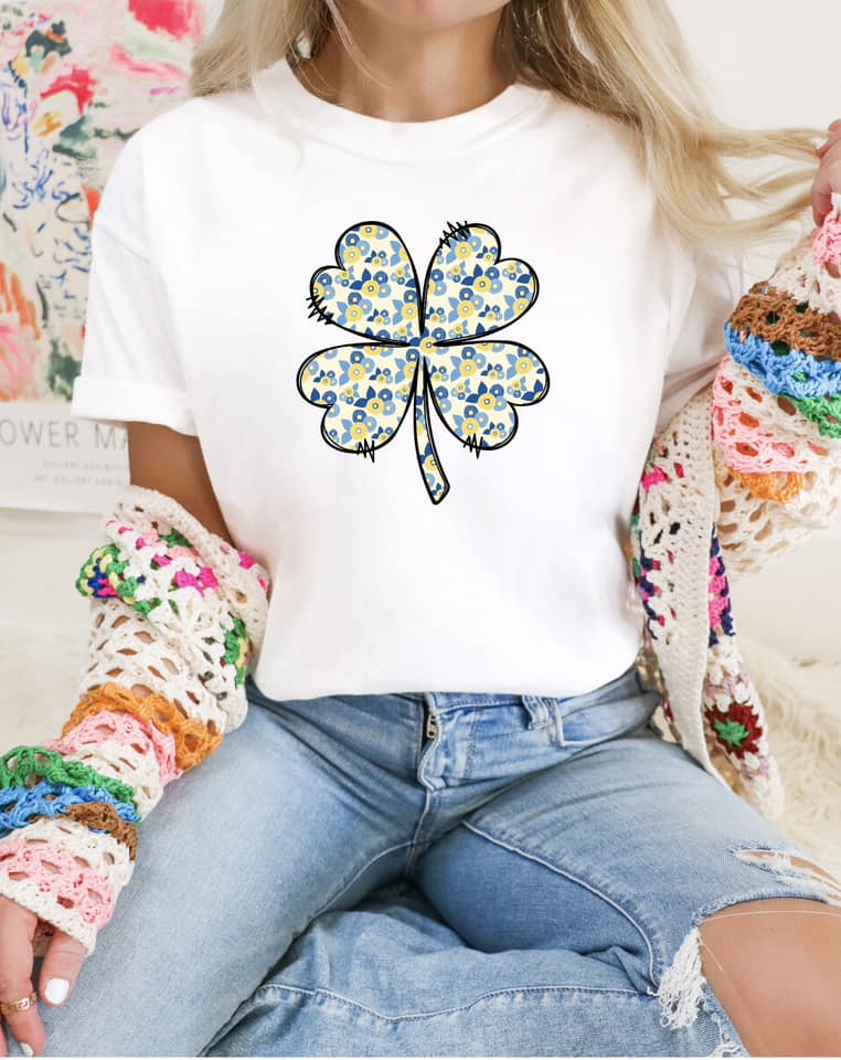 LIGHTER PAISLEY CLOVER -DTF TRANSFER