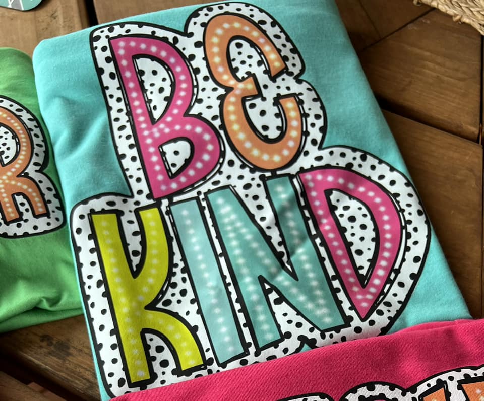 BE KIND NEON DOTTED-DTF TRANSFER
