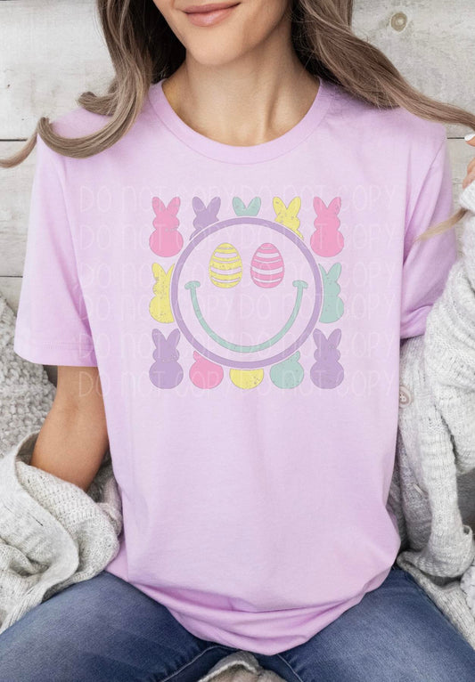 BUNNY HAPPY FACE -DTF TRANSFER