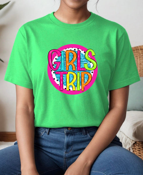 GIRLS TRIP NEON CIRCLE -DTF TRANSFER