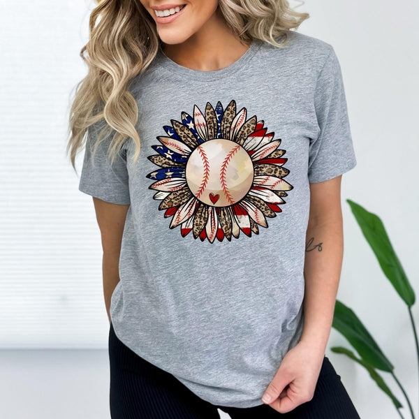 BASEBALL SUNFLOWER -DTF TRANSFER