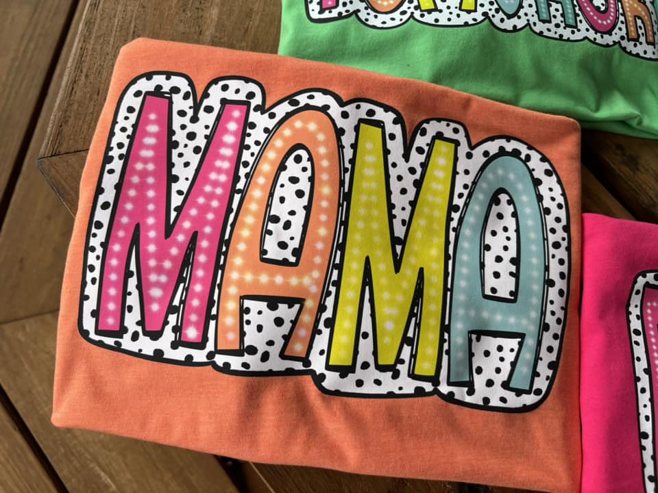 MAMA NEON DOTTED COMPLETED TEE - Wholesale