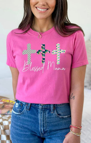 BLESSED MAMA COMPLETED TEE - Wholesale