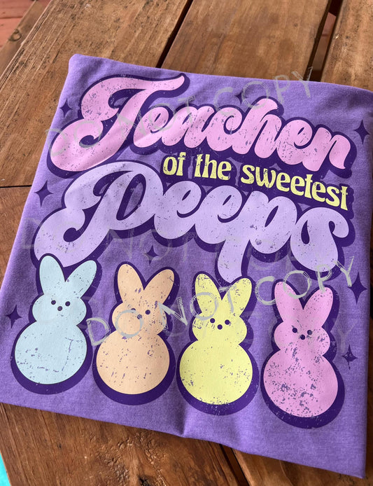 TEACHER OF THE SWEETEST PEEPS COMPLETED TEE - Wholesale