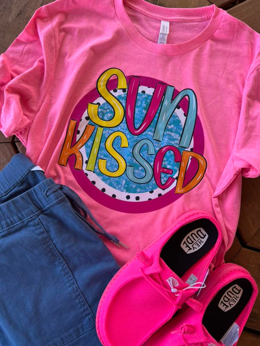 SUN KISSED NEON DOTTED COMPLETED TEE - Wholesale