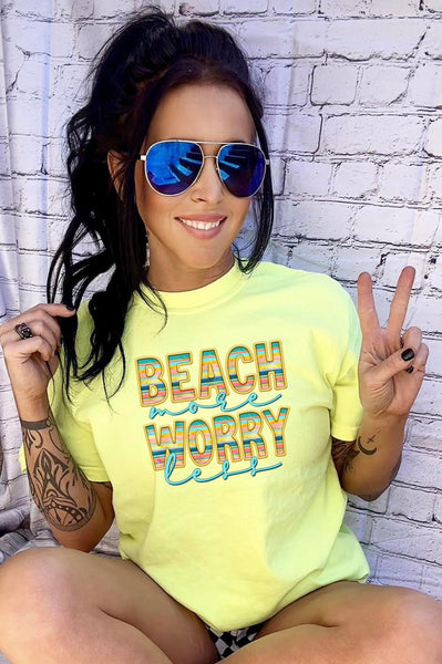 BEACH MORE WORRY LESS-DTF TRANSFER