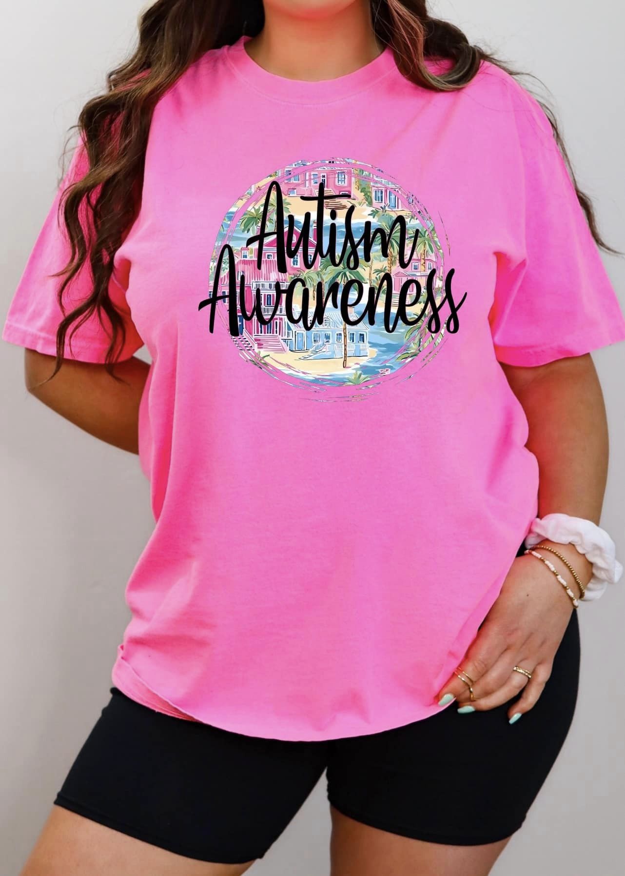 AUTISM AWARENESS BEACH HOUSE CIRCLE PNG DIGITAL DOWNLOAD