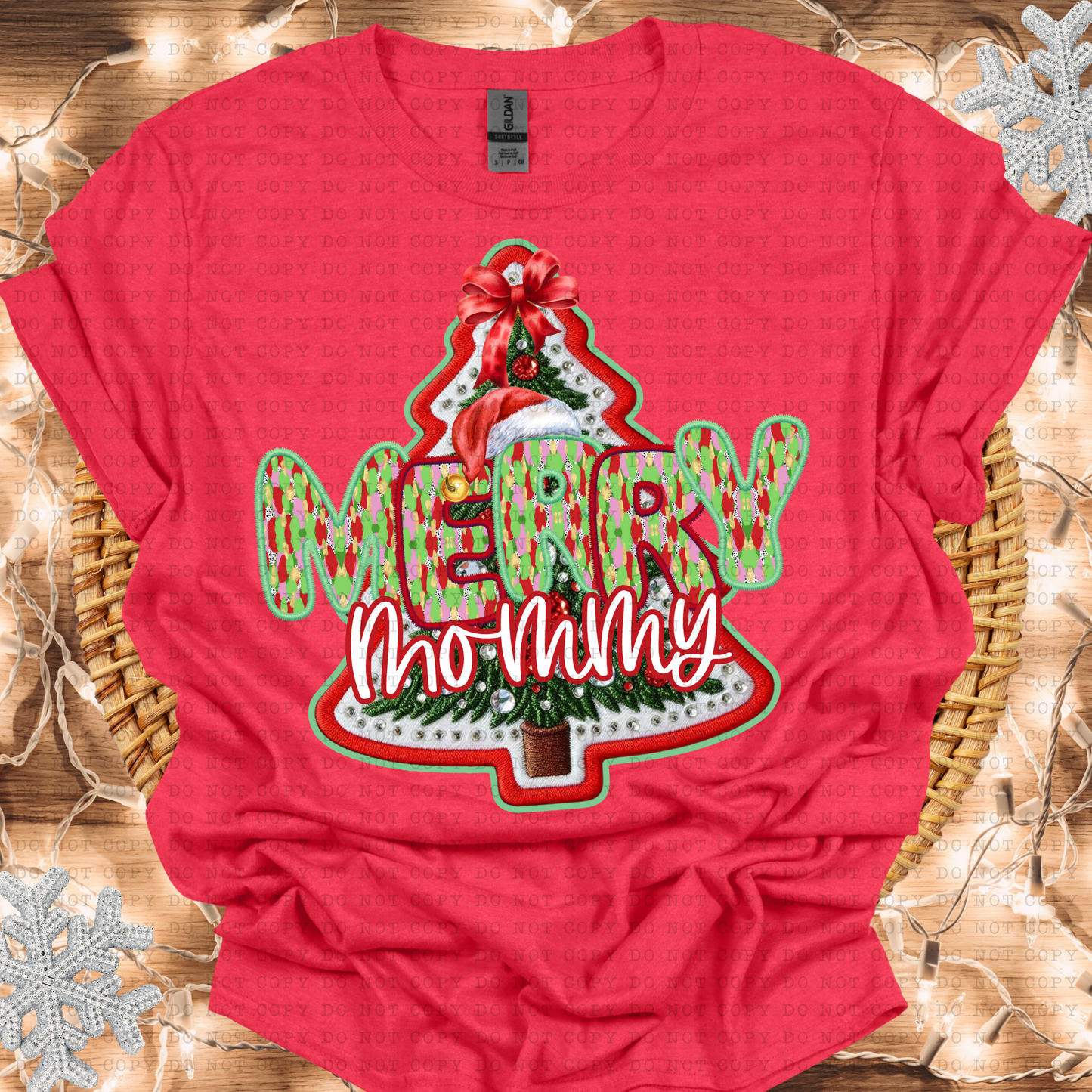 Merry Christmas Tree * Drop Down Names   | DTF TRANSFER |