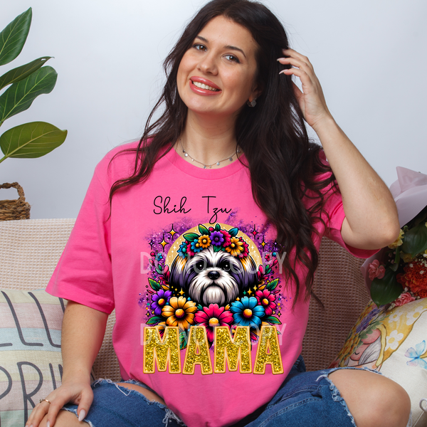 SHIH TZU MAMA SPRING DOGS-DTF TRANSFER