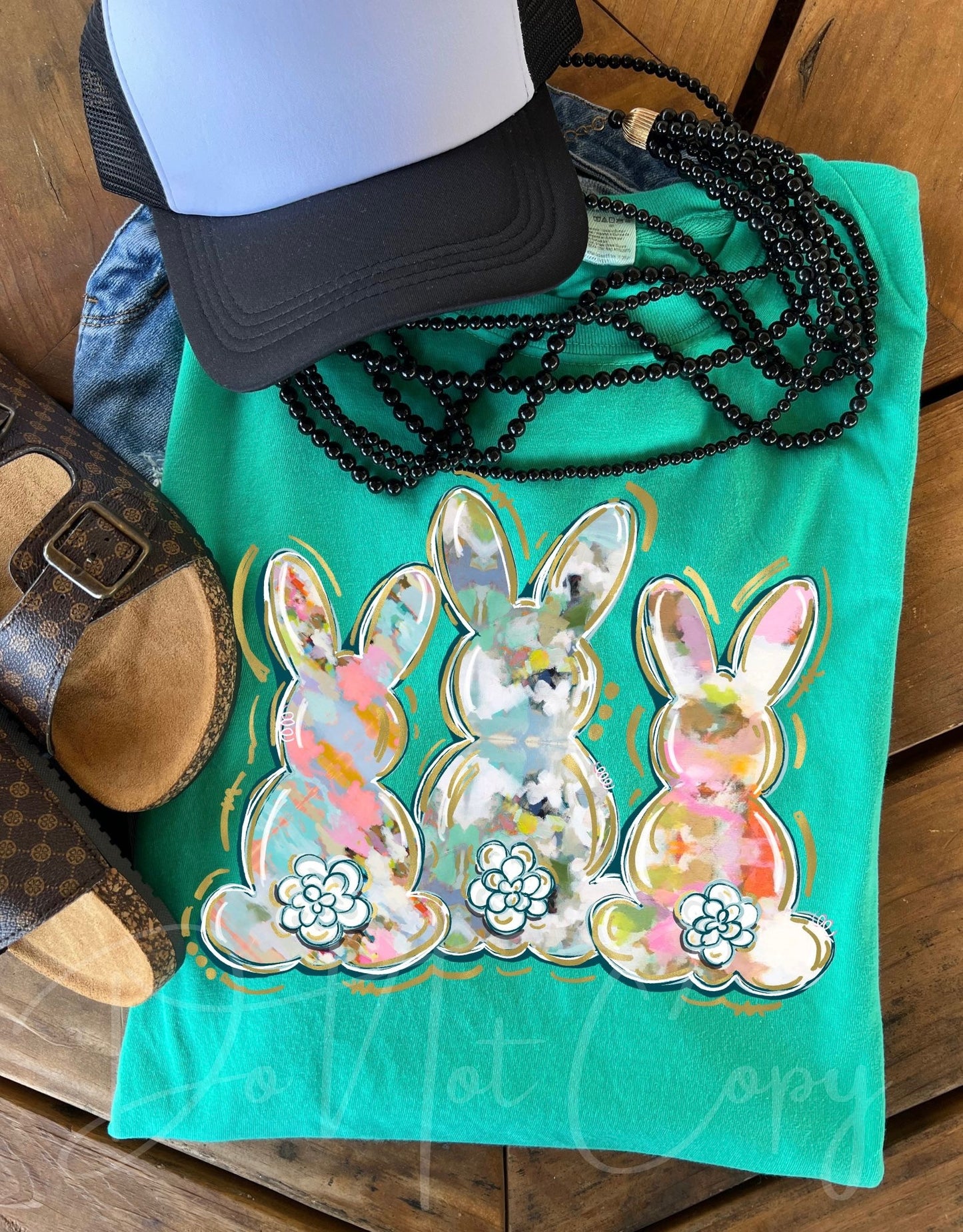 Watercolor Bunny Trio    -DTF TRANSFER